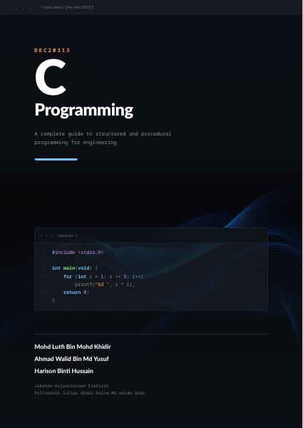 Cover of DEC20313 — C Programming eBook